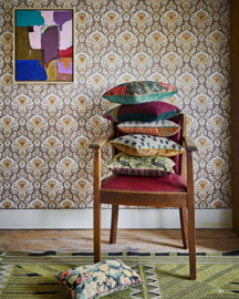 doris for hkliving: printed satin cushion retro (25x40)