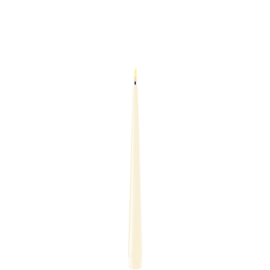 Cream LED Shiny Dinner Candle D: 2,2 * 28 cm (2 pcs.)