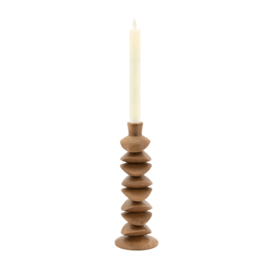 Candle holder Kasane small - brown