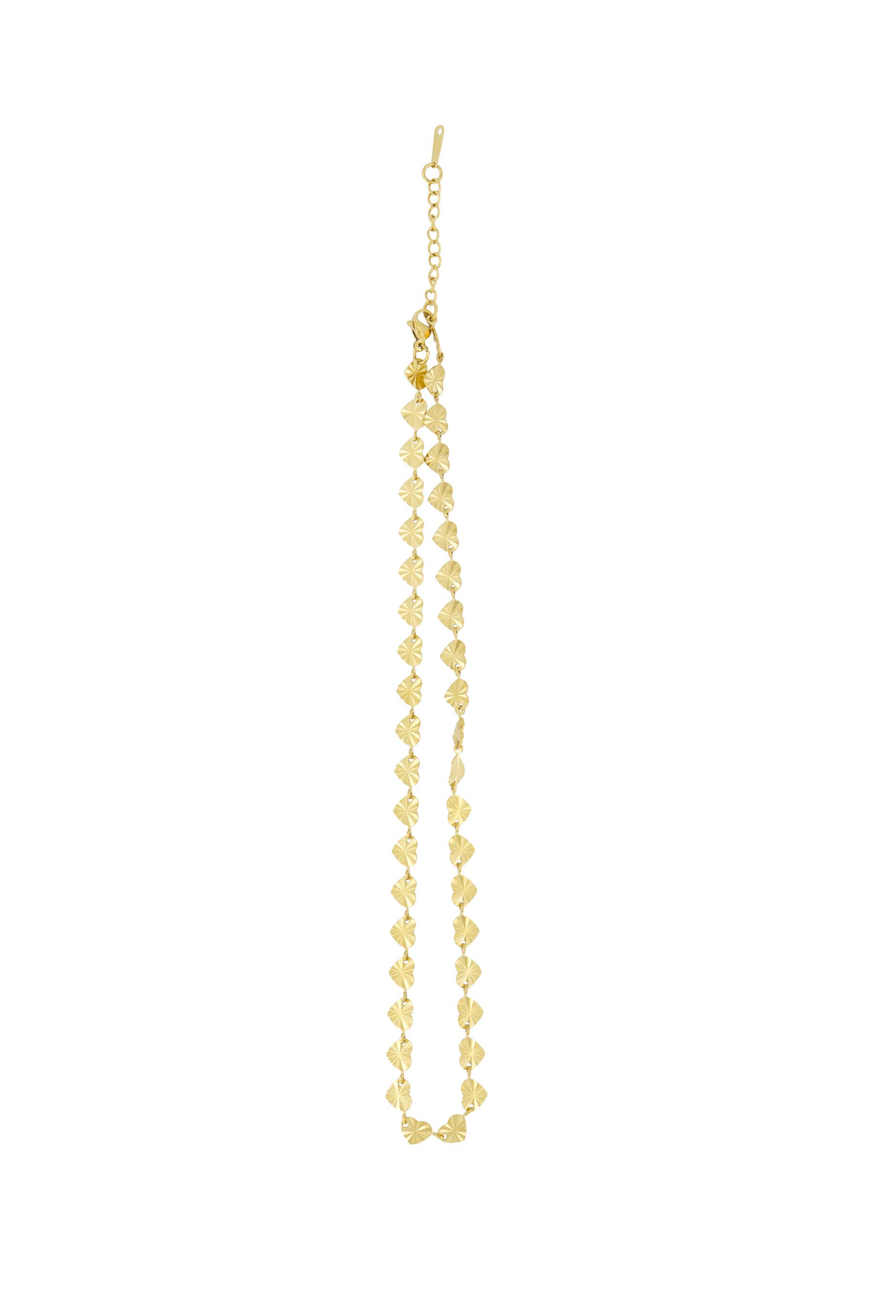 ketting met structuur hartjes ZUSSS