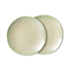 70s ceramics: side plates, pistachio ACE7072 (set of 2) HK Living