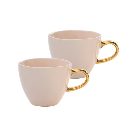 Good Morning Coffee Cup Old Pink Set of 2 UNC