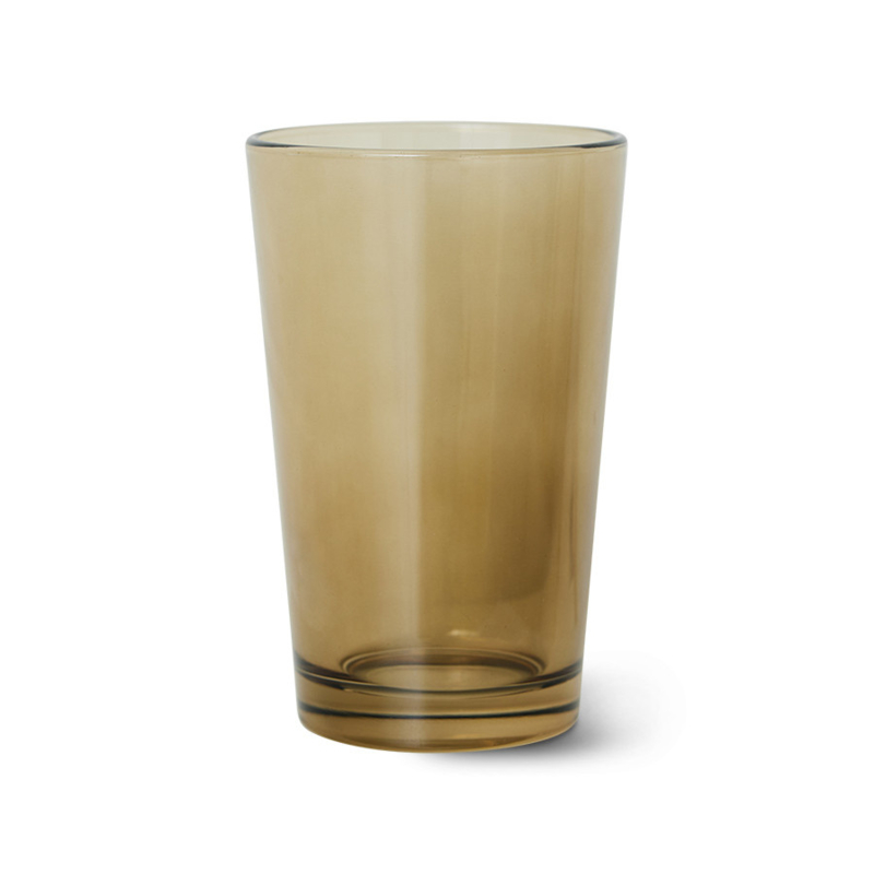 70S GLASSWARE: TEA GLASSES MUD BROWN AGL4506 (SET OF 4) HKLiving