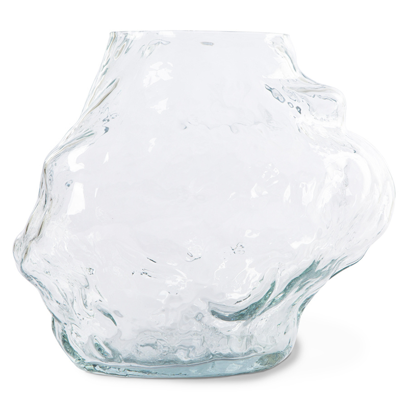 hk objects: cloud vase clear glass low  AGL4464