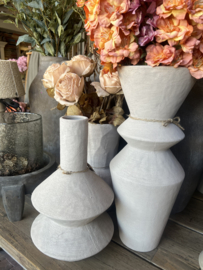 DK  Lisboa White Vase Curved Ø 20 x h 33 cm