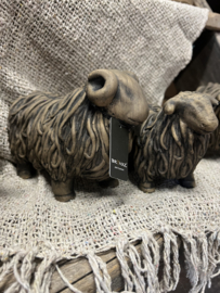 Set of 2 Hairy Sheep, majestic brown > 20/15 & 14/12 cm