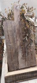 Serveertray / Snijplank oud hout 45/33 x br 20 cm