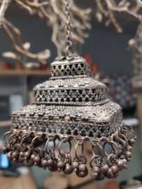 India " LouLou "  hang ornamenten. 3 assorti ( metaal )