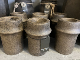 Tealight cup , maj.brown > h11xd8 cm