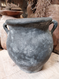 Gambla grey  flared JUG > 2 ears > 26x22x25 cm