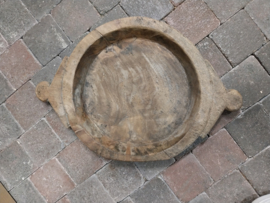 Oud houten " Parat " schaal  met oren > nr 6  > 49/32 cm