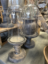 Glas stolp op hoge voet / Small  > 44 x Ø 17 cm