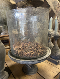 Glass cylinder " Bubble " metal chips XL Be Uniq  > 30 x 30 cm