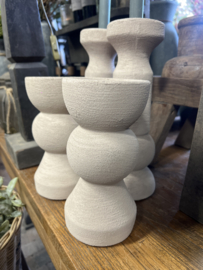 DK Florence Sand Candleholder Bulb > Ø 11 x h 21 cm