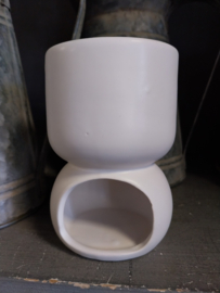Brander wit aardewerk h 13x9cm