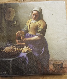 Johannes Vermeer servetten " Melkmeisje "