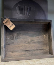 Houten Tray ( dienblad ) op pootjes 40x30x8 cm