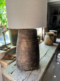 Unieke oude Kruik-Lampvoet van Be Uniq h 50 cm
