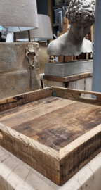 Dienblad / Serveertray oud hout 50x50 cm