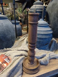 Kandelaar naturel hout > h 25 cm 