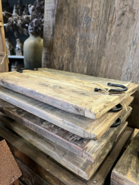 Tray railway  ( oud hout ) > small  40 x 25 x 3 cm