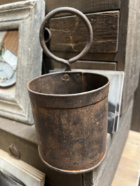 Metalen bakje met handgreep ( oldlook )