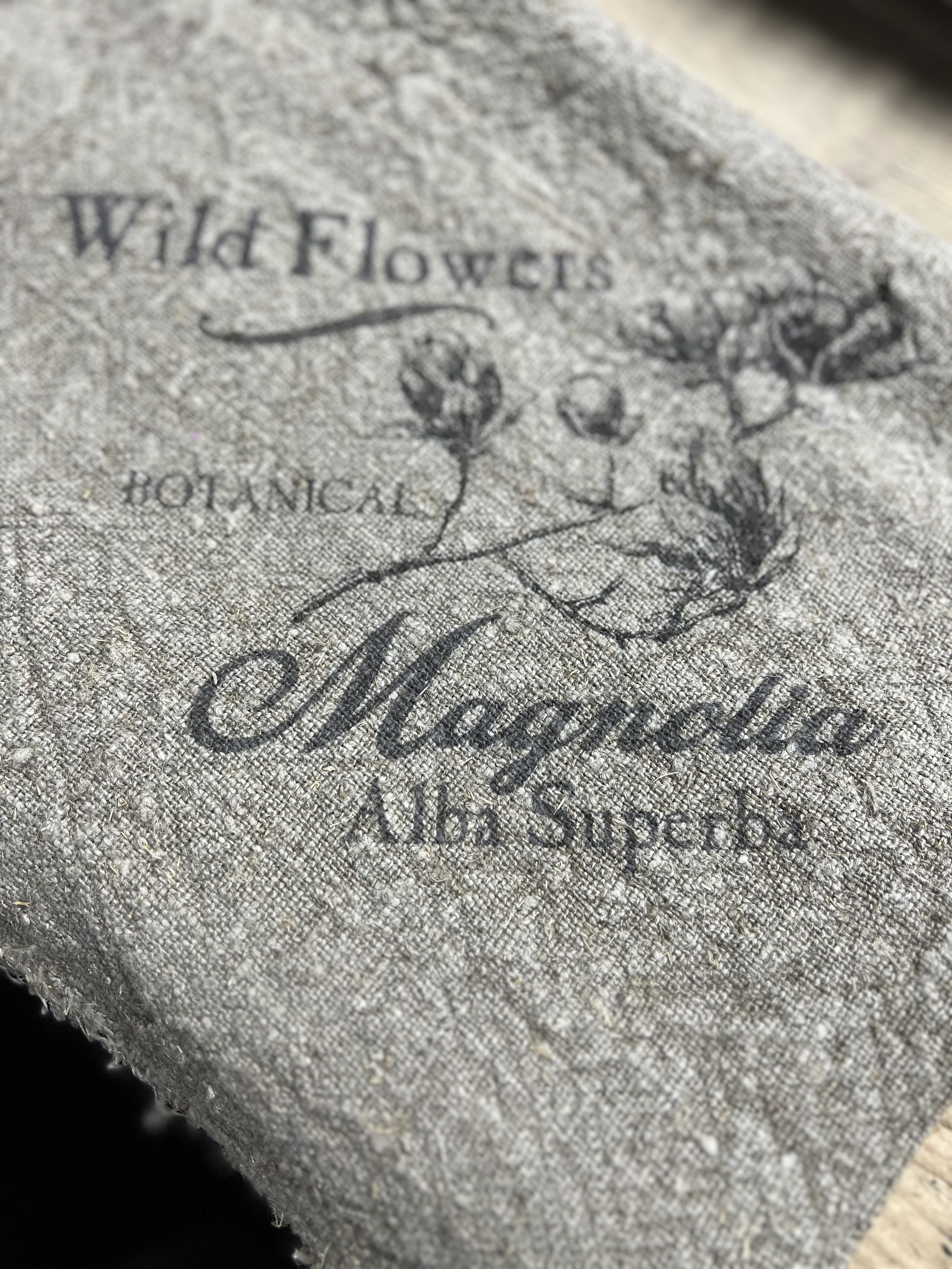Shabby doek " MAGNOLIA "   45 x 45 cm
