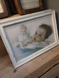 Lijst met afbeelding baby ( jongen ) 34 x 23,5 cm