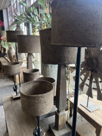 Vloerlamp “ Purna “ leemkap > h 130 cm