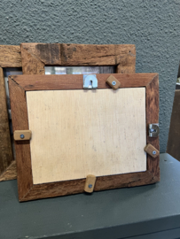 Fotolijst oud hout ( alleen hang vert/hort. ) kader 13x18cm