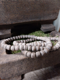 Houten kralen ketting S > grey