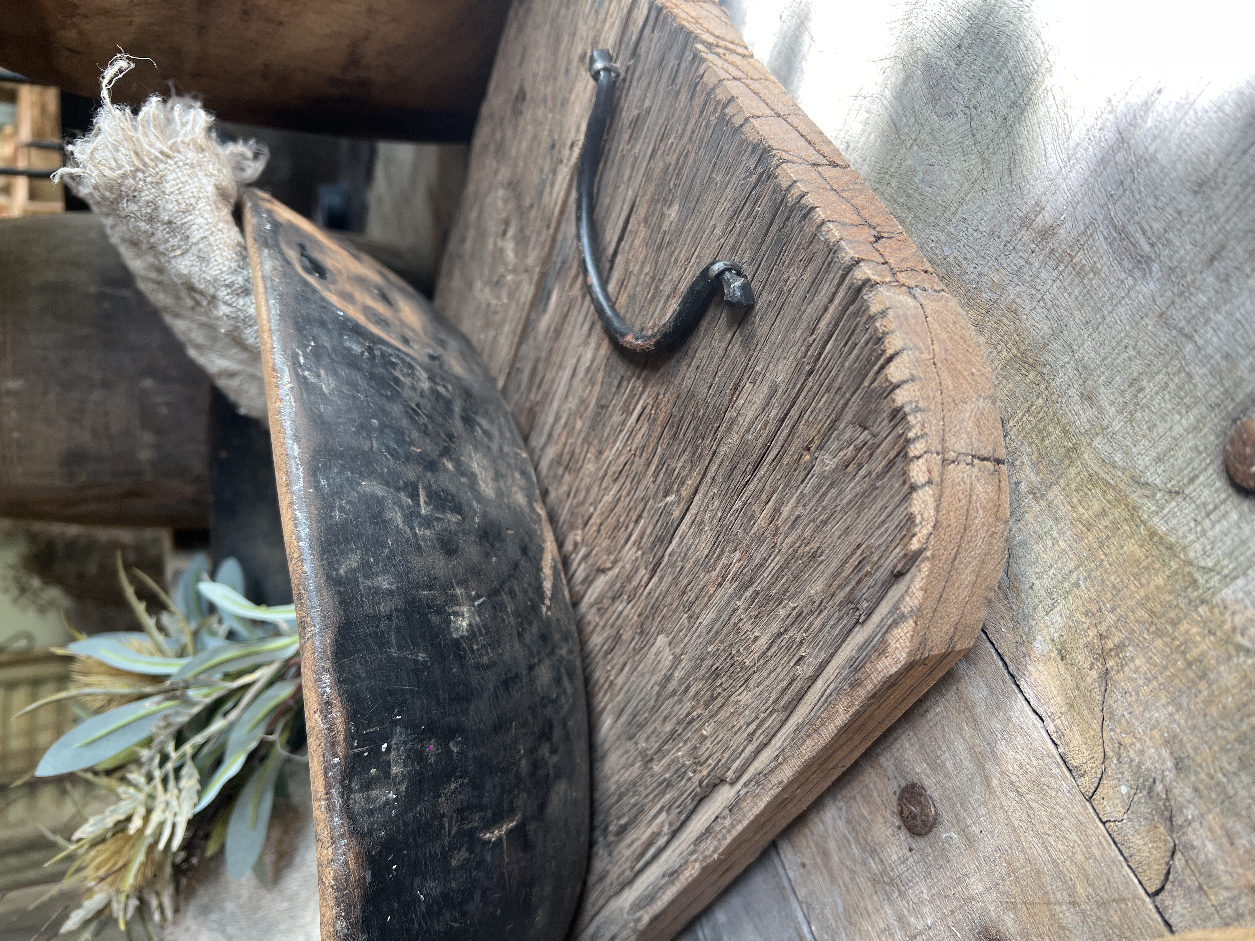 Dienblad truckwood met 2 handgrepen 60x30cm