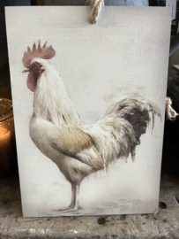 Deco bordje " Haan " 21 x 15 cm