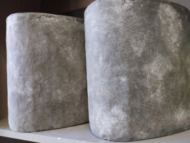 Pot Iron Stone Grey oval 28x16x29 cm