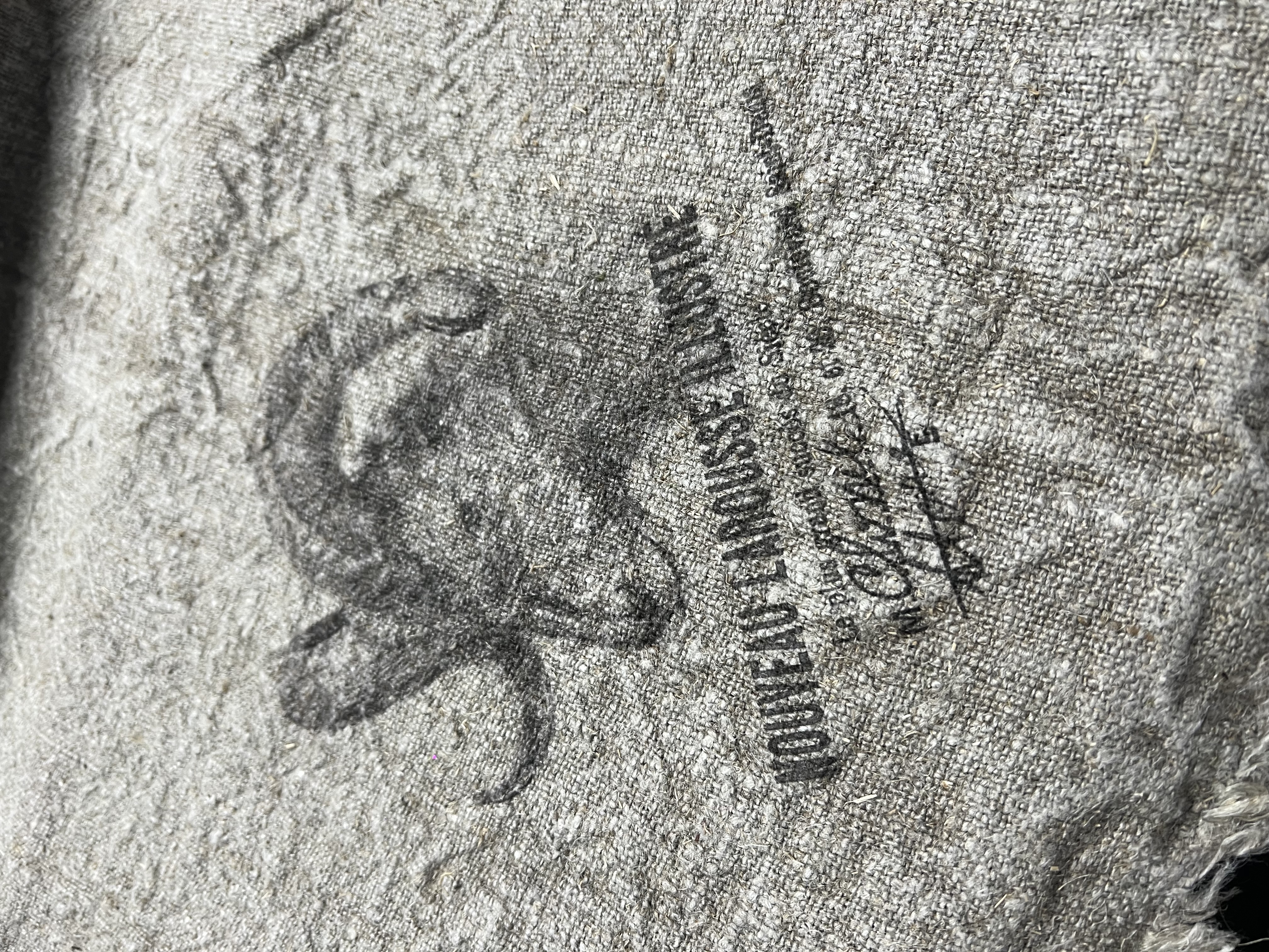Shabby doek " RAM " 45 x 45 cm