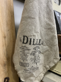 Shabby Kruidendoekje met zeiloog “ Dille “