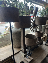 Vloerlamp “ Purna “ leemkap > h 130 cm