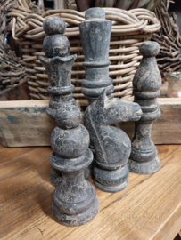 Houten schaakspel 5-delig ( 7x3cm)