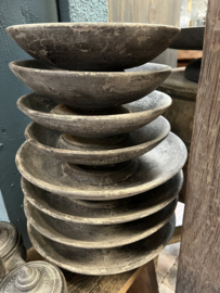 Houten bowl ( schaal op voet )  > small  Ø 23 x h 10 cm