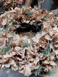 HandMade > krans van zijden Hortensia's en kunst Nobilus Ø 40 cm