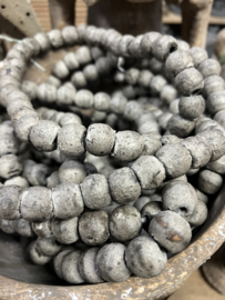 Houten kralenketting > L  Grey