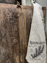 Shabby kruidendoekje met zeiloog “  Rozemarijn “