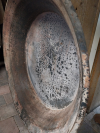 Metalen schaal van de Pagter > oldlook  Ø 57 cm