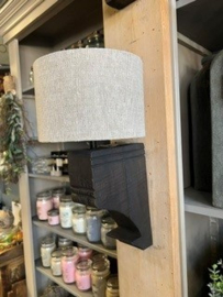 Wandlamp > Armatuur hout & Kap Ø 23 x h 15 cm