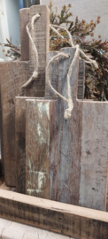Serveertray / Snijplank oud hout 25/35 x 18 cm