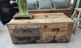 Salontafel ( veel opbergruimte ) truckwood 120x65x50 cm