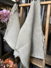 Sier doek Shabby linnen met zeiloog 45 x 45 cm