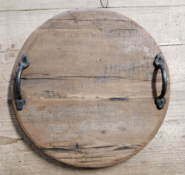 Oud houten serveertray / snijplank   32 cm