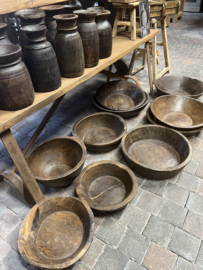 Oud houten schaal > dark  M >  assorti