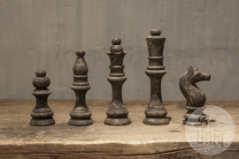 set/Schaakstukken > 5 stuks > grey finish